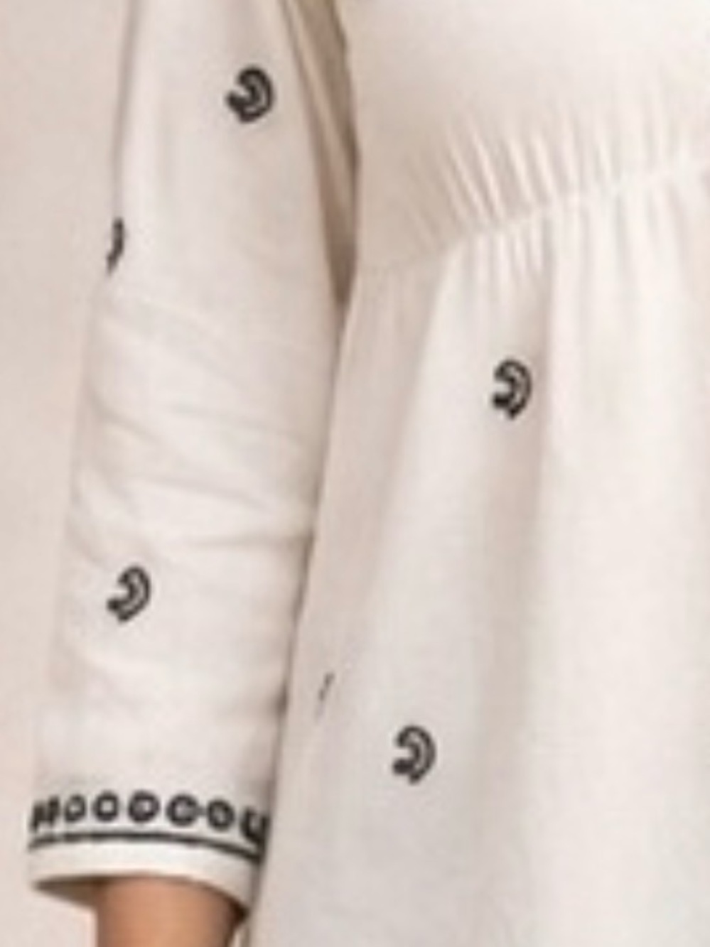 ✨Jessica Sport Embroidered Boho Tunic | White Cotton V-Neck Blouse | bundle & 💸 - Picture 5 of 9